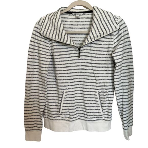 L.L Bean Signature | Size XS Knit Half Zip Pullover Stripes Preppy Long Sleeve - Picture 1 of 10